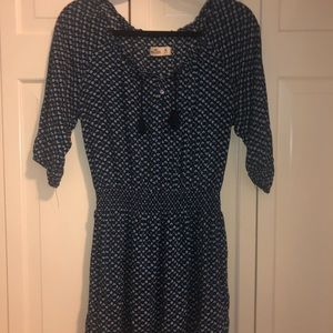 Blue patterned summer dress